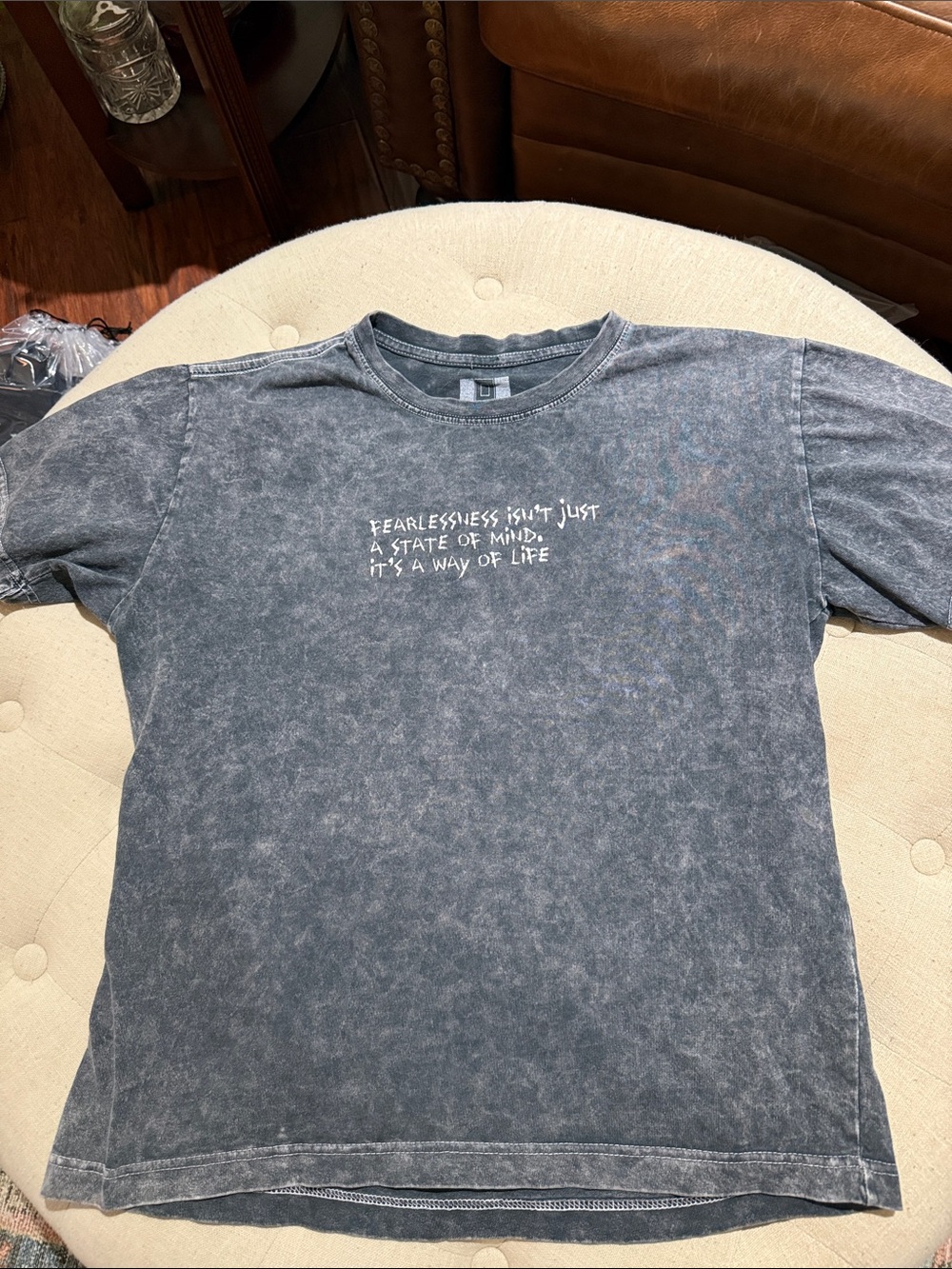 Mineral-Wash Charcoal Short-Sleeve Graphic Tee